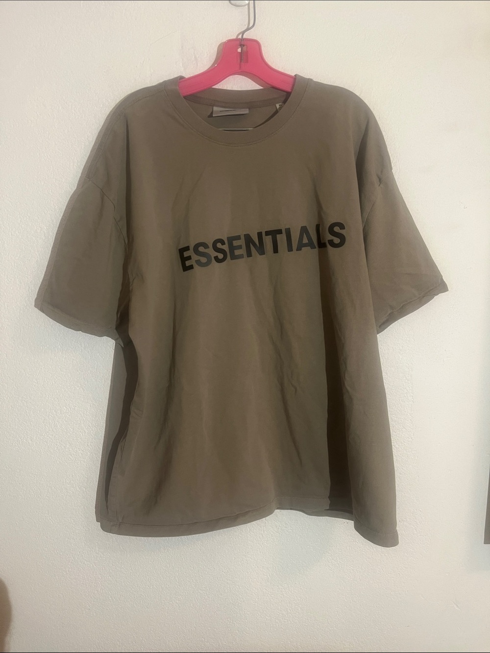 Essentials Men's Olive Green Crewneck Logo Tee